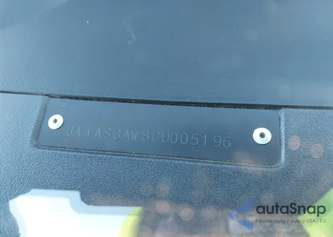 2012 Mitsubishi Outlander Se from USA, damaged, VIN JA4AS3AW8CU005196